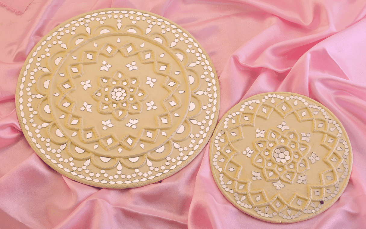 Everly White Twin Flames plates